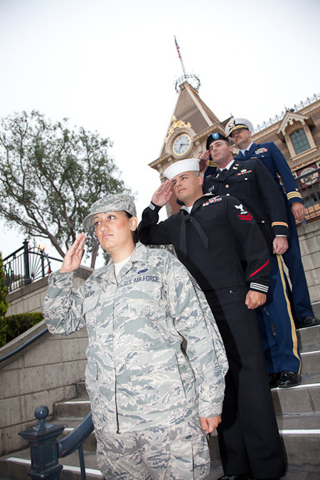 Celebrating Veterans Day with Disneyland Resort Cast Members Elvia Huizar, Alex Leal, Russell Fenton and Andy Grenier Celebrating Veterans Day with Disneyland Resort Cast Members Elvia Huizar, Alex Leal, Russell Fenton and Andy Grenier