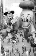 Mickey Mouse and Donald Duck Appear Together in Macy's Thanksgiving Day Parade, 1972 (Courtesy of Getty Images)