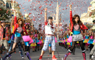 Bella Thorne (left) and Zendaya (right) from Disney Channel’s ‘Shake It Up,’ Perform at Walt Disney World
