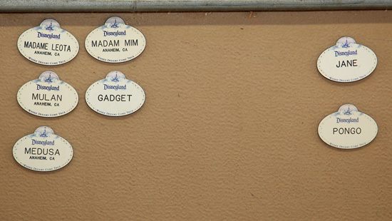 Cast Member Name Tags for the Goats at Circle D Corral at Disneyland Resort Cast Member Name Tags for the Goats at Circle D Corral at Disneyland Resort