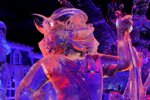 Robin Hood Ice Sculpture, Featured in the Interpretation of Disneyland Paris Enchanted Christmas for the 10th International Snow & Ice Sculpture Festival in Bruges, Belgium
