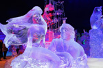 'The Little Mermaid' Ice Sculpture, Featured in the Interpretation of Disneyland Paris Enchanted Christmas for the 10th International Snow & Ice Sculpture Festival in Bruges, Belgium