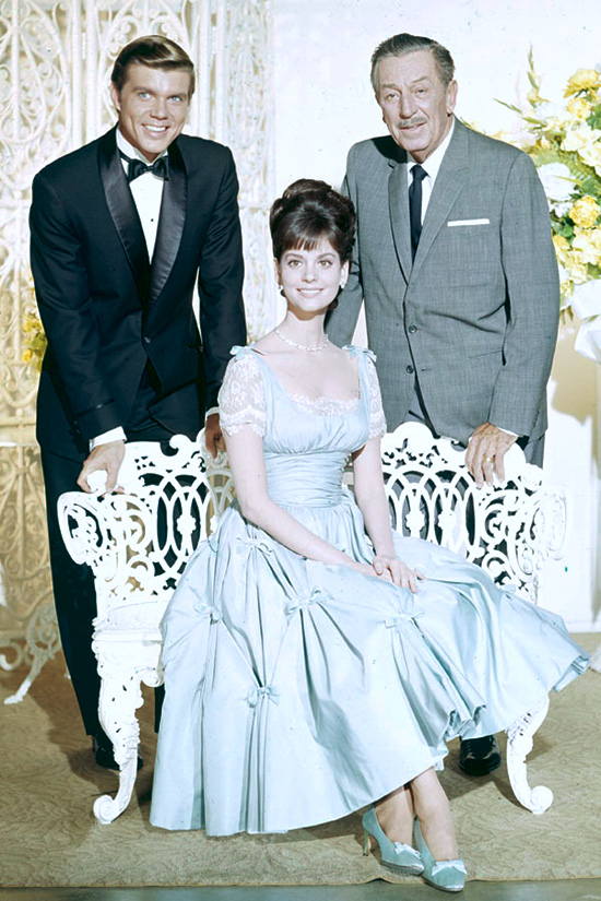 John Davidson and Lesley Ann Warren Pose with Walt Disney John Davidson and Lesley Ann Warren Pose with Walt Disney