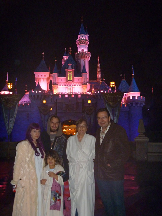 John and His Family in Their PJs on a Walking Tour of Disneyland-after-closing John and His Family in Their PJs on a Walking Tour of Disneyland-after-closing