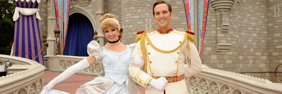 Cinderella and Prince at Cinderella Castle