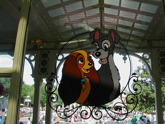 Ducky Williams’ 'Lady and the Tramp' Artwork in Tony’s Town Square Café in Magic Kingdom Park