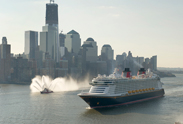 The Disney Fantasy Pulling into the Harbor in New York City