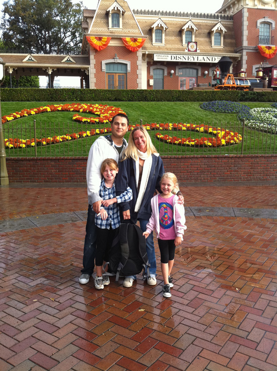 Moms Panelist Ari Krell with His Family at Disneyland Park “Moms