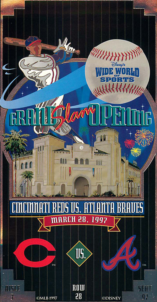 Disney's Wide World of Sports Grand Slam Opening Ticket “Disney's
