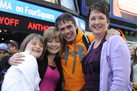 Winners of the 'Good Morning America' Disney Memory Makers Contest in Times Square