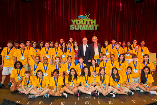 Winners of the Disney Friends for Change In-school Program Disney Planet Challenge, with Jay Rasulo, Senior Executive Vice President and CFO of The Walt Disney Company, and Disney Channel Stars Laura Marano and Ross Lynch Winners of the Disney Friends for Change In-school Program Disney Planet Challenge, with Jay Rasulo, Senior Executive Vice President and CFO of The Walt Disney Company, and Disney Channel Stars Laura Marano and Ross Lynch
