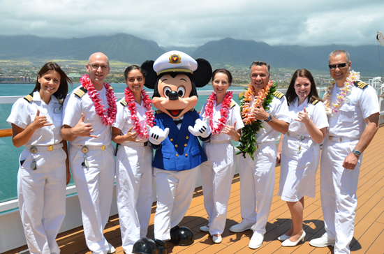 The Disney Wonder Captain and His Team in Maui The Disney Wonder Captain and His Team in Maui