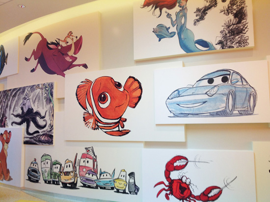 Animation in Various Stages, on Display in the Lobby of Disney's Art of Animation Resort “Animation