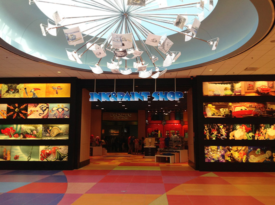The Entrance to the Ink & Paint Shop at Disney's Art of Animation Resort “The
