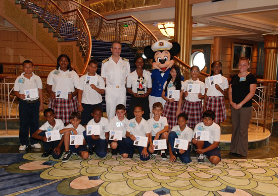 The Year 6 Class from Triple C School in the Cayman Islands Celebrating Winning the 2012 Disney’s Planet Challenge Onboard the Disney Fantasy The Year 6 Class from Triple C School in the Cayman Islands Celebrating Winning the 2012 Disney’s Planet Challenge Onboard the Disney Fantasy