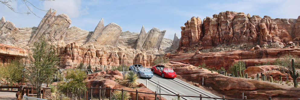 Radiator Springs Racers in Cars Land at Disney California Adventure Park