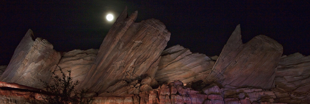 The Cadillac Mountain Range in Cars Land at Disney California Adventure Park