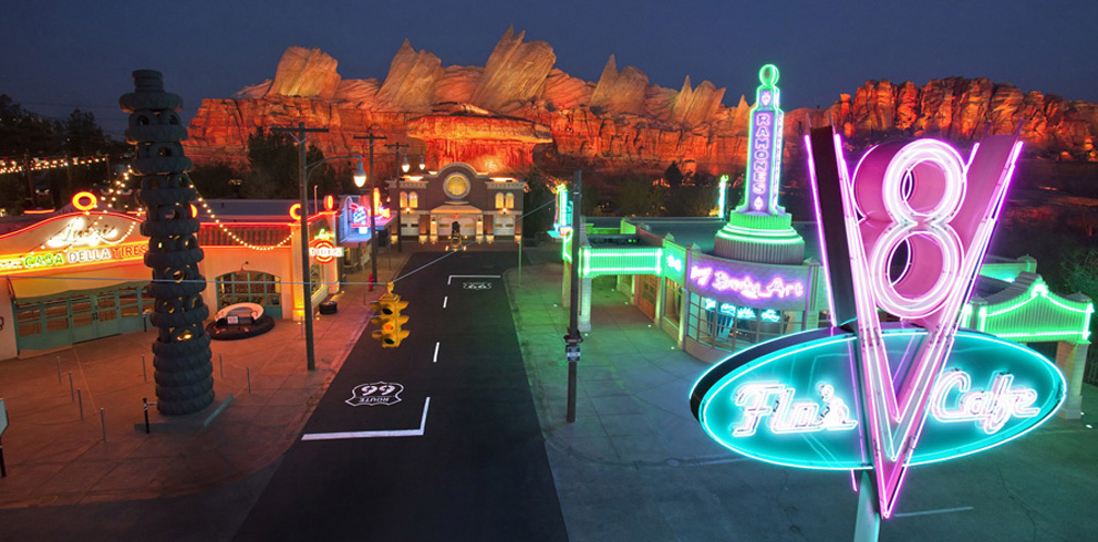 cars land night