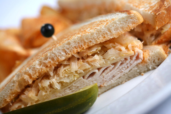 Turkey Reuben Sandwich from Fiddler, Fifer & Practical Café at Disney California Adventure Park “Turkey