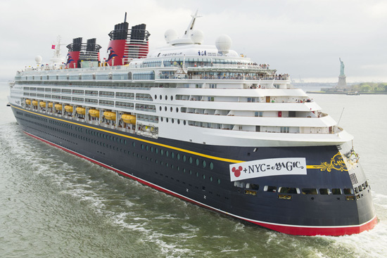 The Disney Magic Sails Down the Hudson River “The