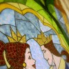 A Wall Mosaic at Be Our Guest Restaurant in New Fantasyland at Magic Kingdom Park