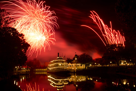 Disney Parks After Dark: Fireworks Above Liberty Square at Magic Kingdom Park Disney Parks After Dark: Fireworks Above Liberty Square at Magic Kingdom Park