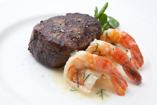 Steak Filet with Garlicky Shrimp Scampi from Steakhouse 55 at the Disneyland Hotel Steak Filet with Garlicky Shrimp Scampi from Steakhouse 55 at the Disneyland Hotel