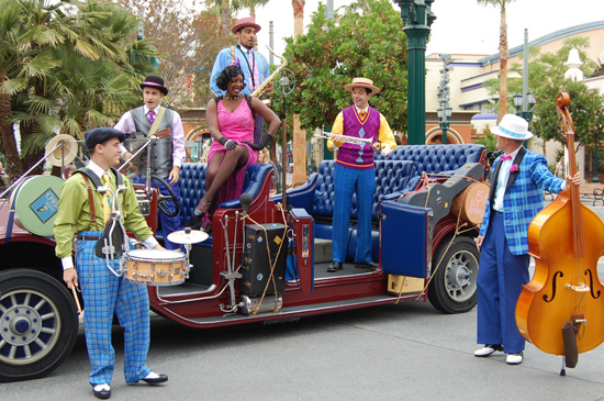 Five & Dime Performing on Buena Vista Street at Disney California Adventure Park Five & Dime Performing on Buena Vista Street at Disney California Adventure Park