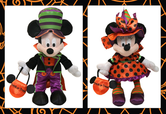 Mickey Mouse and Minnie Mouse Halloween Plush Available at Disney Parks