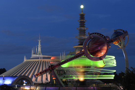 Tomorrowland at Walt Disney World Resort at Dusk “Tomorrowland