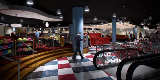 A Peek at the Interior of Splitsville, Coming This Fall to Downtown Disney at Walt Disney World Resort