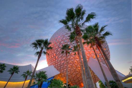 Disney Parks After Dark: Spaceship Earth at Epcot Taken by Disney Parks Photographer Gene Duncan “Disney