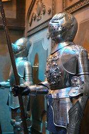  Suits of Armor at Be Our Guest Restaurant at Magic Kingdom Park
