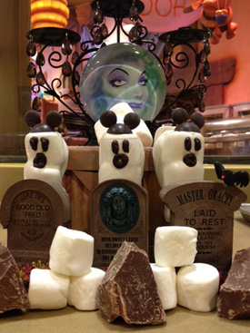Oooey-Gooey Ghoulish Delights from the Disneyland Resort Candy Kitchens Featuring Marshmallow Ghost