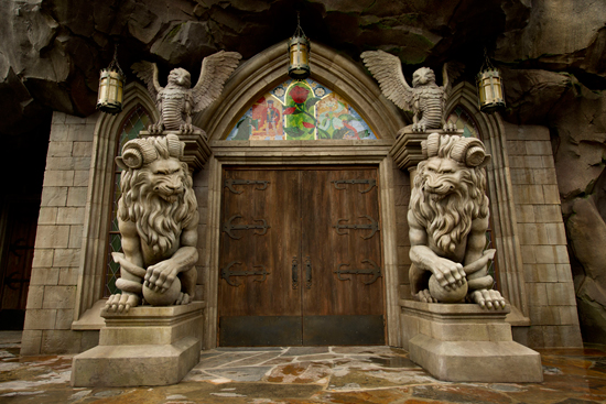 The Faces That Guard Beast’s Castle in New Fantasyland at Magic Kingdom Park