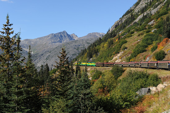 Port Adventures Offer Adults and Kids a Train Ride Along the White Pass & Yukon Railway on Cruises to Alaska with Disney Cruise Line