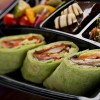 Veggie sandwich with tomato salad, tabbouleh and chocolate cake; tuna sushi roll with beet and apple salad, ginger-marinated tomatoes and cucumbers and a spicy pecan chocolate cluster available with Fantasmic! Seats at Disney’s Hollywood Studios