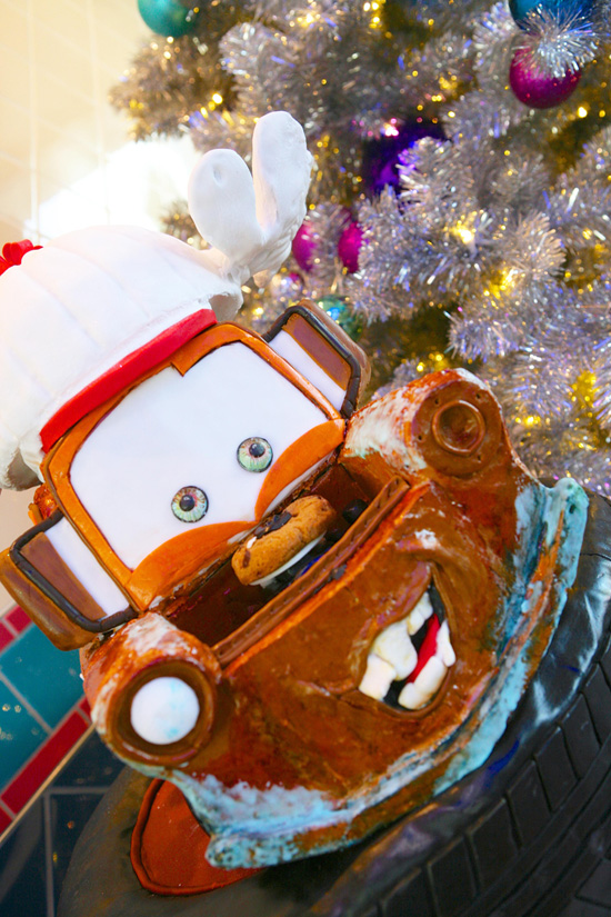 Gingerbread Mater in Flo’s V-8 Café at Disney California Adventure Park Gingerbread Mater in Flo’s V-8 Café at Disney California Adventure Park