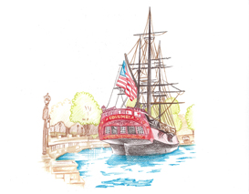Columbia Artist Sketch Featured at Galleries in the Disneyland Resort