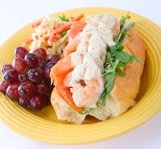 Shrimp Po'boy Sandwiches at French Market Restaurant in Disneyland Park