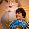 Legendary actress and comedienne Jo Anne Worley, who provided the voice of the fashion-minded ‘Wardrobe’ character in Disney’s animated classic ‘Beauty and the Beast,’ poses December 6, 2012 in front of an interactive, talking version of her character at the Magic Kingdom theme park in Lake Buena Vista, Fla
