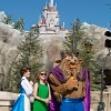 ‘Who Wants to Be a Millionaire?’ host Meredith Vieira (center) poses December 5, 2012 with Disney characters Belle and Beast during the grand opening celebration for New Fantasyland in the Magic Kingdom park in Lake Buena Vista, Fla.  A two-time Daytime Emmy Award-winner for her work on ‘Millionaire,’ Vieira is one of the celebrities attending the Grand Opening of New Fantasyland at Walt Disney World Resort.