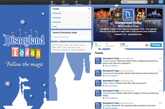 @DisneylandToday Offers Live In-Park Updates on Twitter @DisneylandToday Offers Live In-Park Updates on Twitter