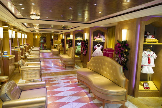 Bibbidi Bobbidi Boutique on the Disney Fantasy Decorated for the Holidays