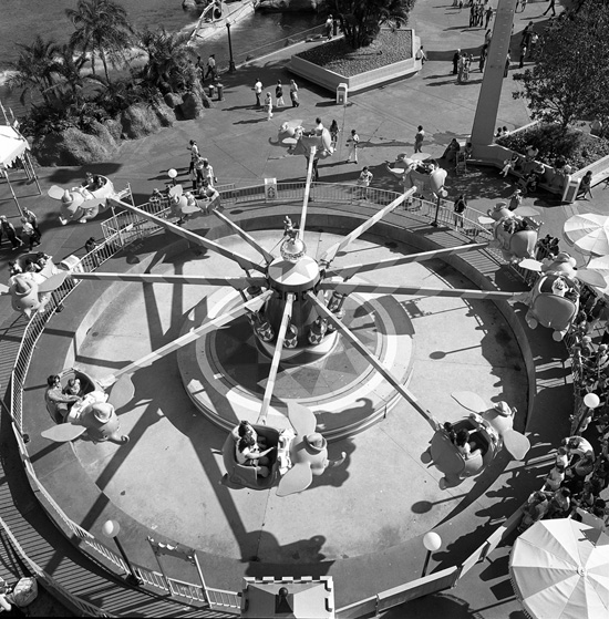 Dumbo the Flying Elephant at Magic Kingdom Park in 1973