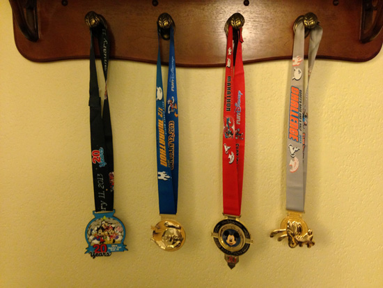 Disney Parks Moms Panel's Marc Lorenzo's runDisney Marathon Medals “Disney