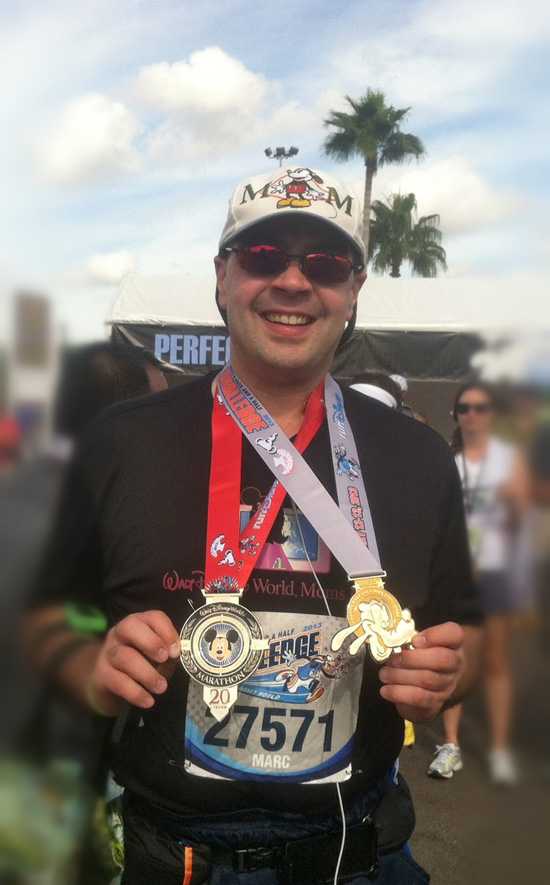 Disney Parks Moms Panel's Marc Lorenzo at the Walt Disney World Marathon “Disney
