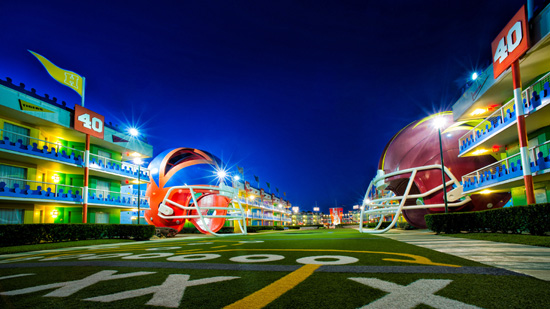The Touchdown! Section of Disney’s All-Star Sports Resort