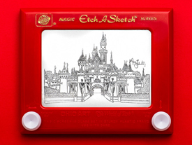 ‘Princess Etch A Sketch’ Art by Jane Labowitch, Featuring Sleeping Beauty Castle