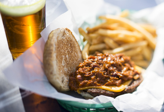 The Angus Beef Chili Burger at Taste Pilots’ Grill in Disney California Adventure Park The Angus Beef Chili Burger at Taste Pilots’ Grill in Disney California Adventure Park